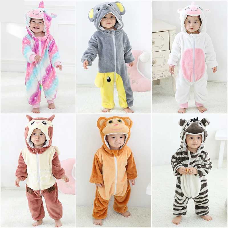 Pajamas 2022Baby Pajamas Cartoon Clothes for Sleeping Girl Rompers Kids Baby Sleepwear Boy Animal Panda Infant Children Jumpsuit H241205