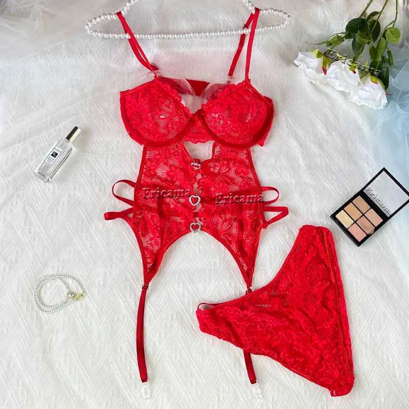 Erotic Sexy Lace Bra And Panty Underwear Set For Woman Transparent Lace Bra Exotic Lingerie Sets Porn Sensual Luxury LingerieXJ241205