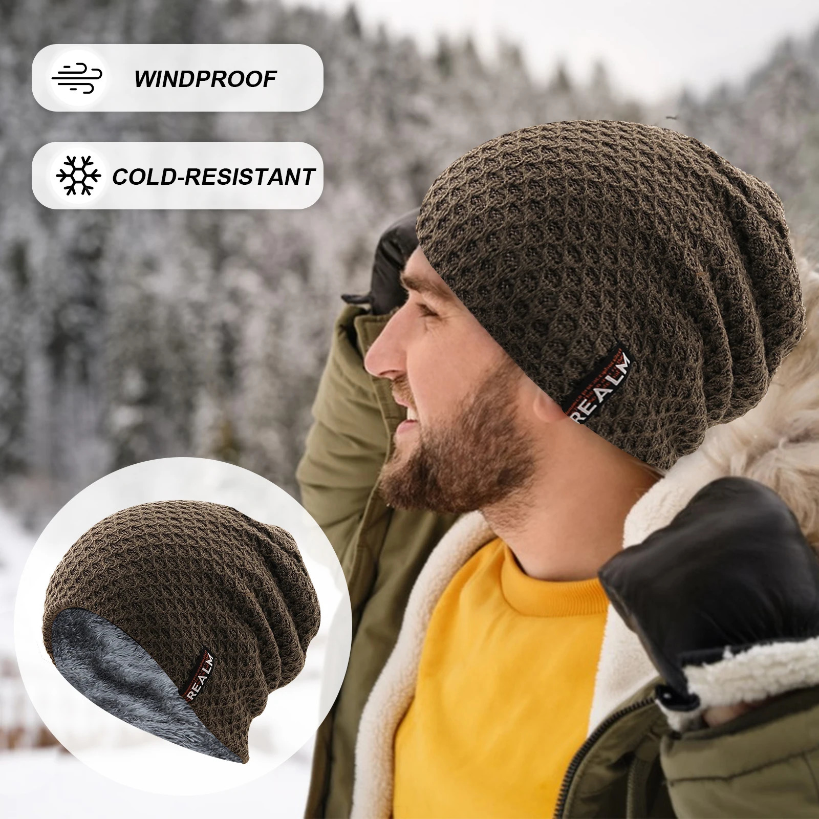 Womens Knitted Hat Womens Silk Scarf Womens Hat High Elasticity 5-Color Soft Breathable Lightweight Slow Bean 241205