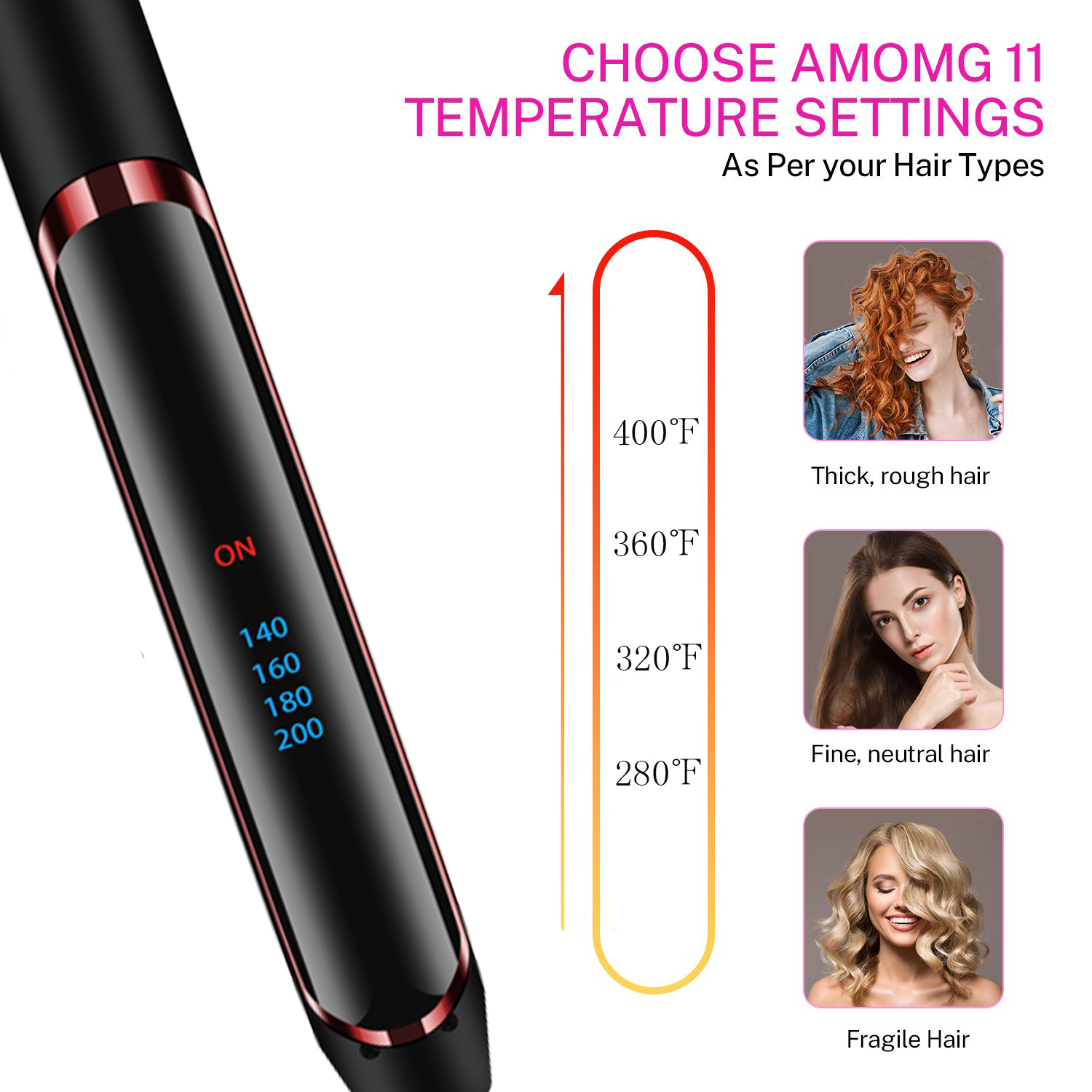 Ionic Straightener Suit 2 In 1 Flat Smooth Titanium Hair Negative Ion Straight Curg Iron
