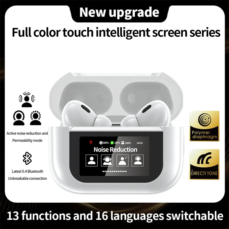 TWS Wireless Earbuds LED earphones headphone auriculares cuffie Headphones A9Pro Earphone Bluetooth compatible Headset with Mic Earbud noise reduction ecouteur