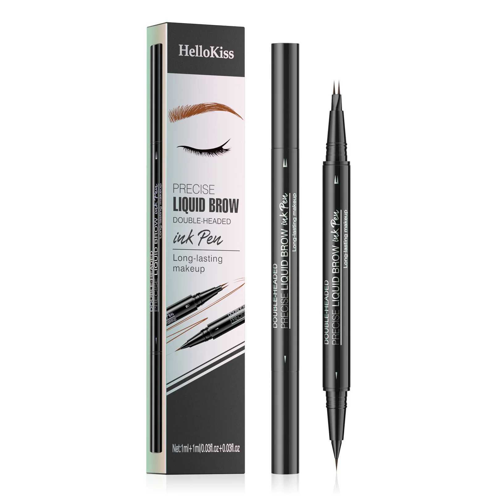 Hellokiss Dual Eyebrow Pencil Waterproof and Sweatproof Wild Eyebrow Double Headed 2-inch Eyebrow Pencil LiquidW241205