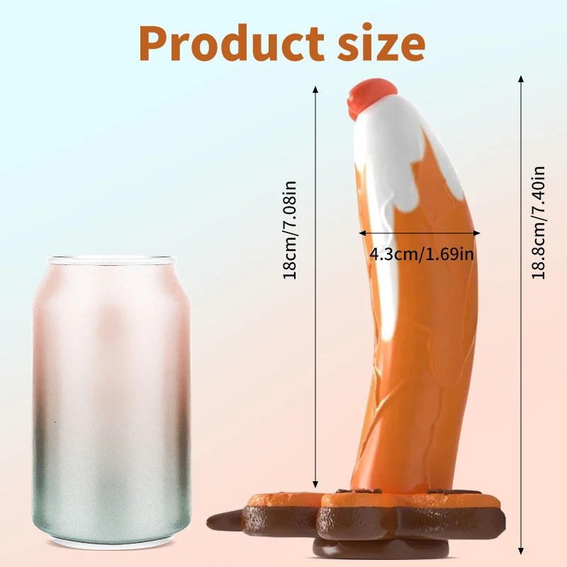 Monster Dildo Silicone Fantasy Colourful Cute Dildo Gingerbread Man Strong Suction Cup Dragon Dildo Anal Plug Sex Toys For Women 241205