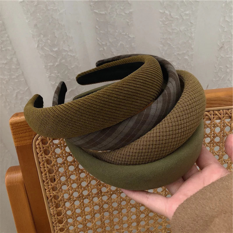 Female green hair girl hair accessories plain weave headband headband 241205