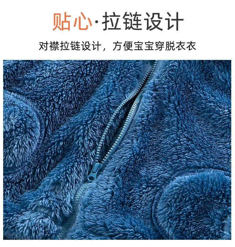 1-4 Years Baby Boy Girl Clothing Sets Autumn Fleece Sweatshirt + Trousers Toddler Kids Pajamas Warm Coat + Pant Baby Boy OutwearXJ241205