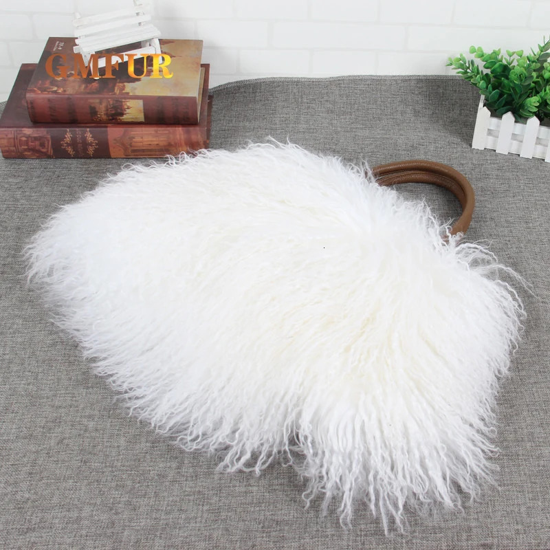 Handbag Winter Womens Wool Handbag Fashionable Soft and Warm Fur Shoulder Bag Normal Size Womens Bag 241205