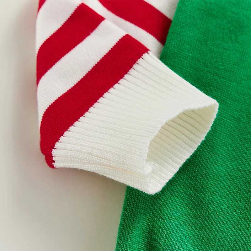 Baby girl boy casual long sleeved sweater fashionable Christmas jacquard round neck flower knit 2-7T W241205