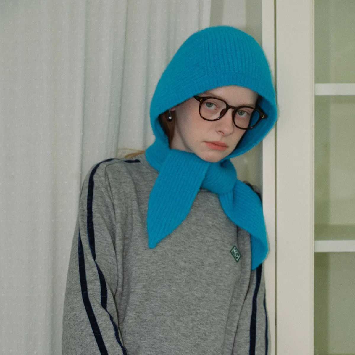 Winter wool soft knit bomber hat for women French dopamine colored Skulls Beanie hat 241205