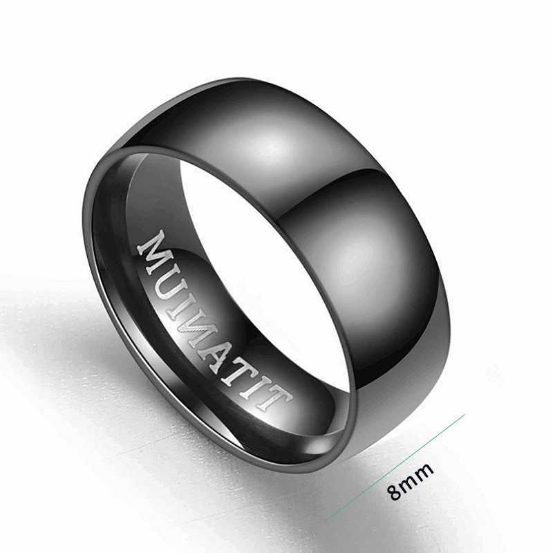 Bxzyrt New Black Mens Ring Titanium Steel Kaide Mens Jewelry Wedding Ring Classic Boyfriend Gift 8mm Finger Ring Womens W241205
