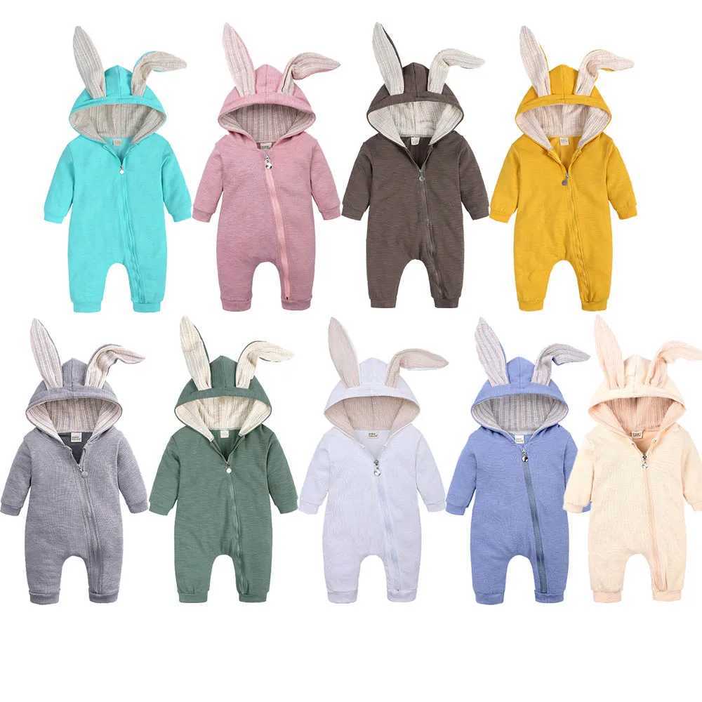 Pajamas Newborn Girl Rompers Cute Baby Bunny Onesies Apring and Autumn Cotton Toddler Infant Clothes One Piece Cartoon Baby Boy Jumpsuit H241205