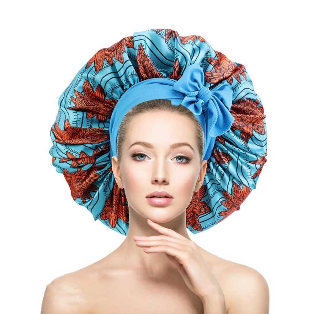 Night Sleeping Bonnet Washable Hair Bonnet Non-slip Heaear Beautiful Women Braid Curly Hair Bath Satin HatXJ241205
