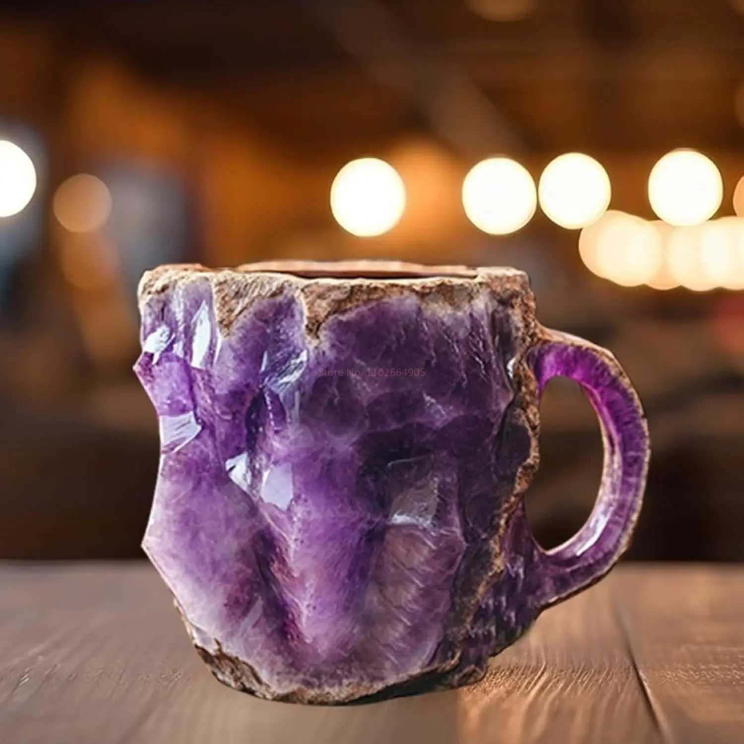 Mineral Crystal Coffee Mugs Imitation Mineral Crystal Coffee Resin Cups Milk Cups Home Furnishings Holiday GiftsXJ241205