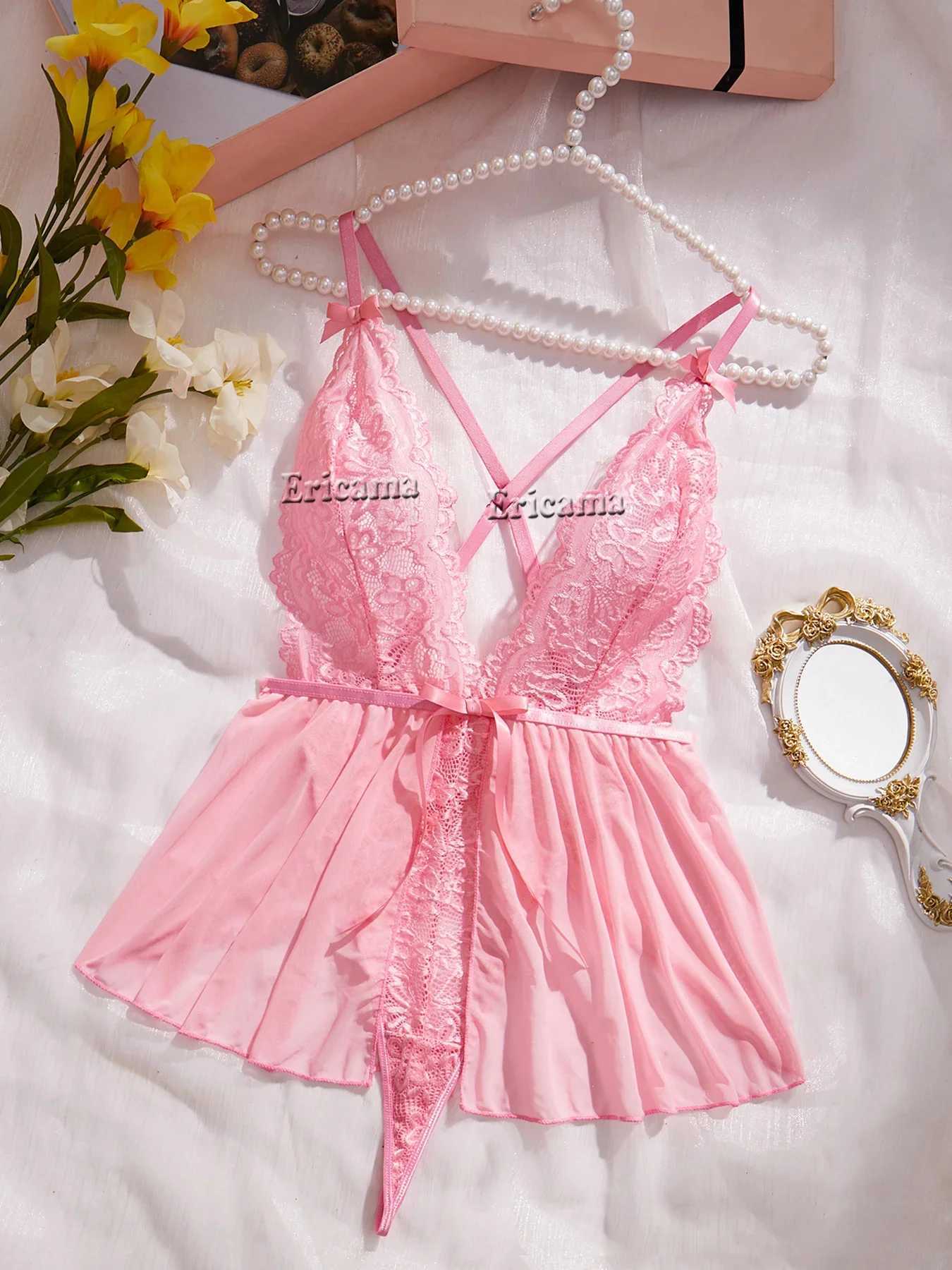 Sexy Lingerie Woman Lace Transparent Underwear Brief Sets Delicate Bra Kit Push Up Breves Sets Thin Sexy Erotic Bras BodysuitXJ241205