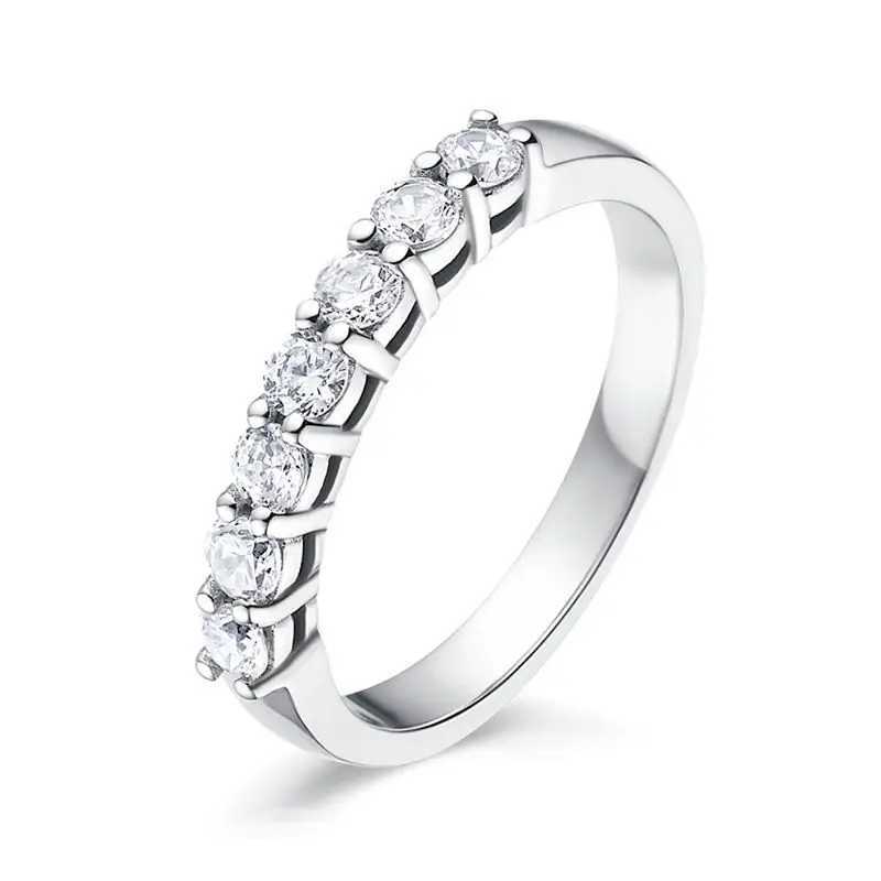 Womens Ring Moissanite Diamond Cocktail S925 Pure Silver Wedding Ring Prong Set High Jewelry W241205