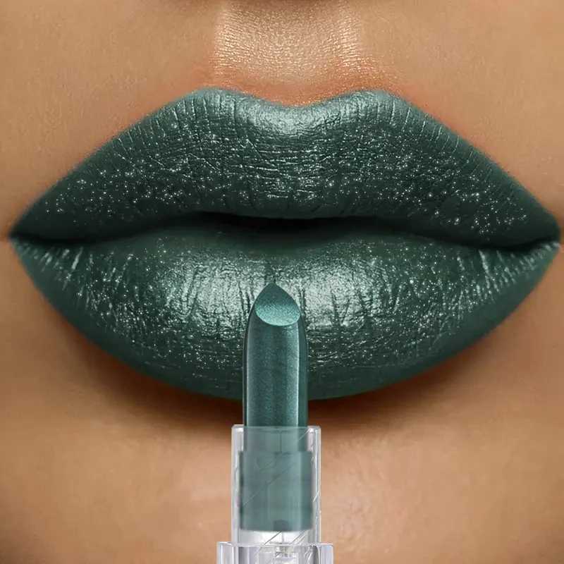 Waterproof glitter lipstick sexy black lipstick glitter lipstick makeup Halloween non stick cup lipstickXJ241205