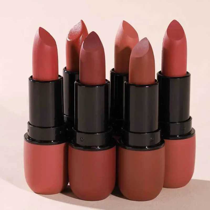 Nude Matte Lipstick Waterproof Long Lasting Non-stick Cup Lip Stick Not Fading Sexy Red Brown Velvet Lipsticks Makeup CosmeticsXJ241205