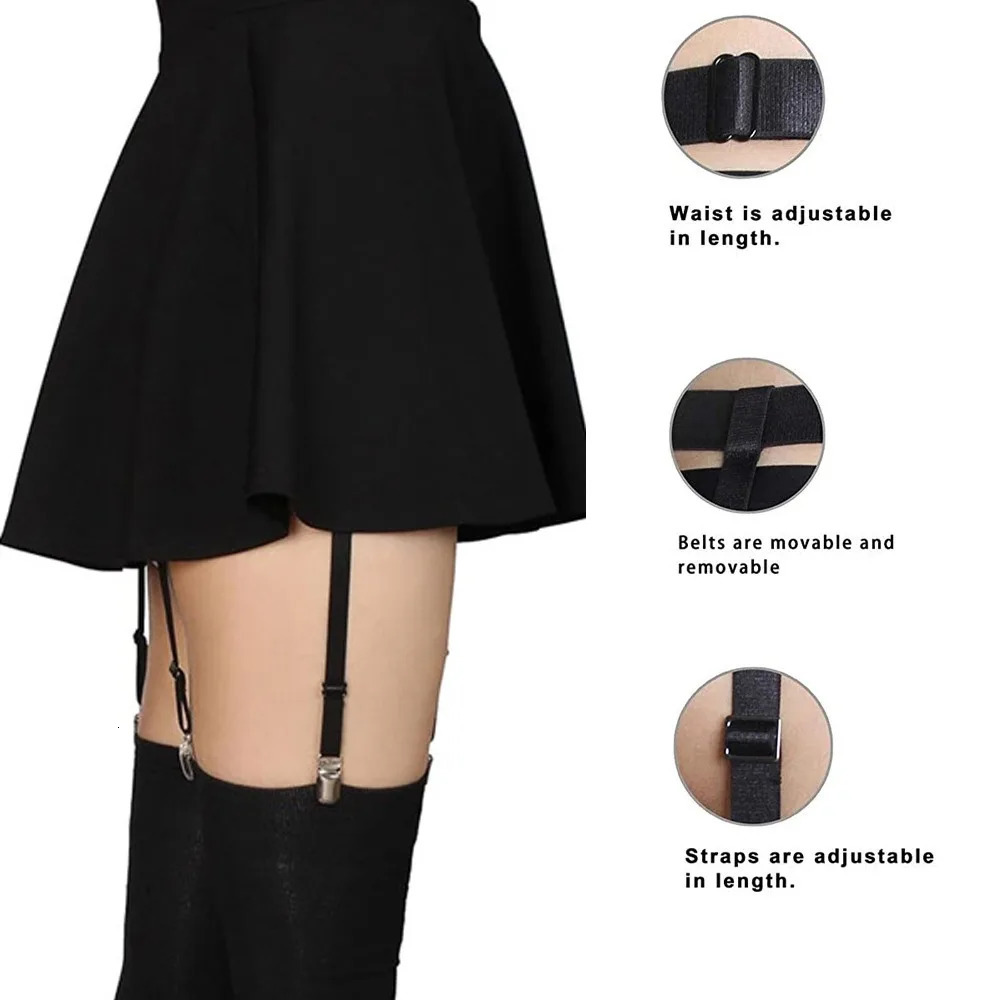 Thigh High Stockings Garter Belt for Women Girls Adjustable Elastic Leg Sock Suspenders Lingerie Lady Stocking 241122