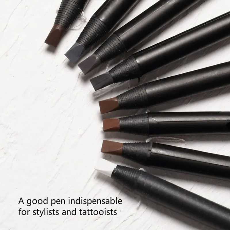 Hard core cable fog eyebrow pencil permanent makeup white eyeliner waterproof natural durable makeupW241205