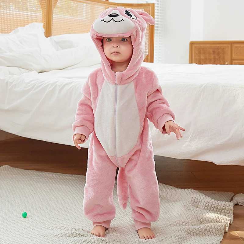 Pajamas Newborn Baby Soft Kigurumi Romper Girls Winter Jumpsuit Anmal Bodysuit for Boys Girls Infant Costume Cartoon Bat Overalls 0-4Y H241205