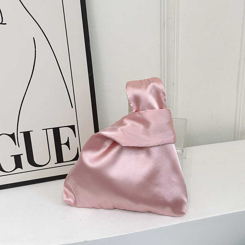 2024 Summer New Solid Color Silk Satin Women's Bag, Extremely Simple Style Lady's Handbag, Elegant Banquet Handbag for Women 241205