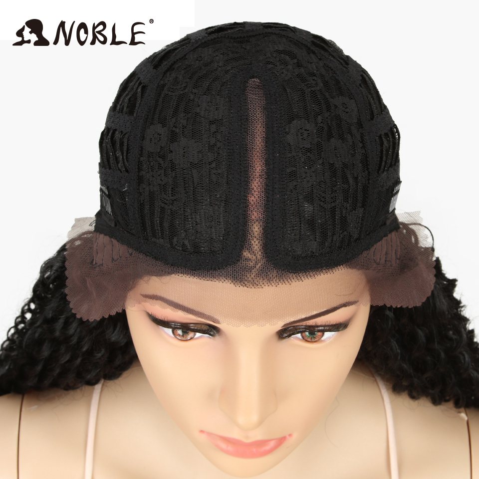 Noble Synthetic 38 Inch Long Curly For Women Cosplay Feminino Lace Front Ombre Blonde Wig Heat Resistant Wigs