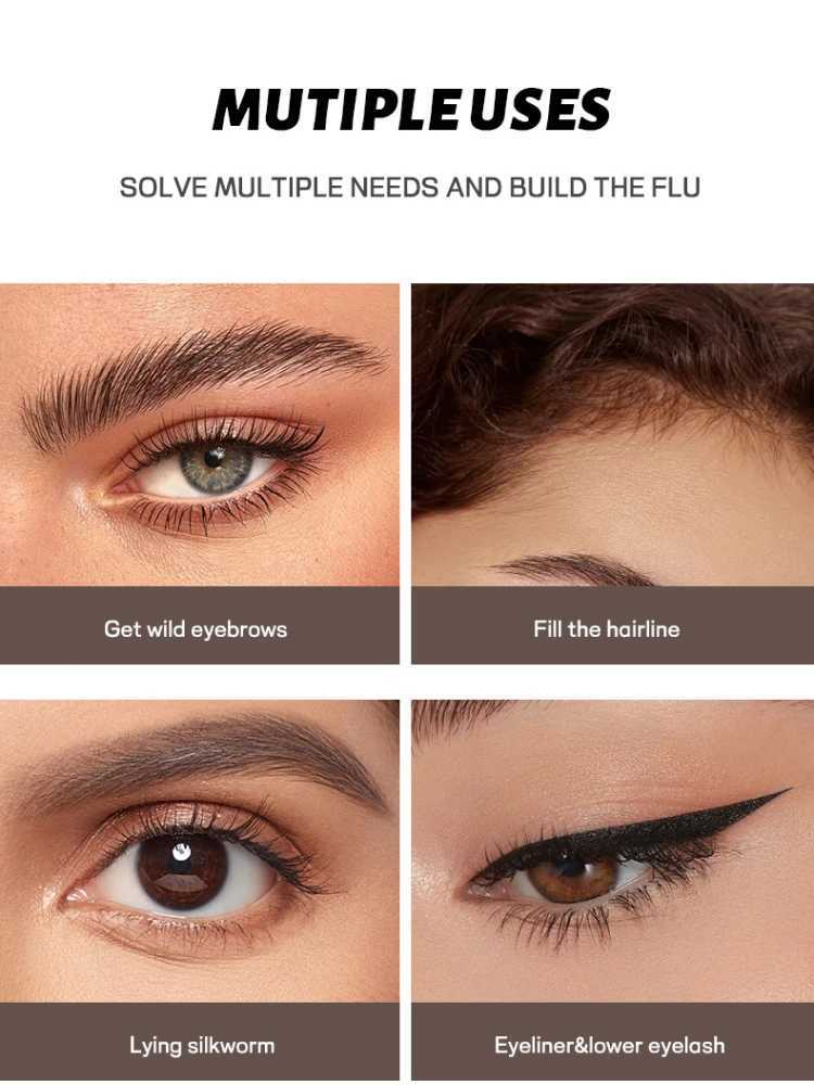 High quality 24-hour four-way natural waterproof liquid eyebrow pencil makeup without spots quarter eyebrow pencil cosmetics W241205