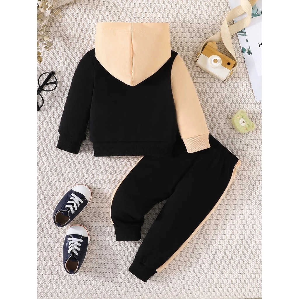 Clothing Set For Kid Unisex Girls Boy 3 -24 Months Cute Letter Long Sleeve Hoodie Tee Long Pants Outfit for Newborn Baby GirlsXJ241205