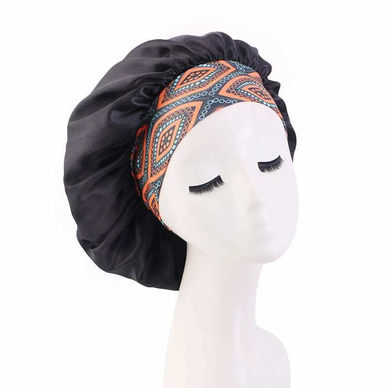 New Night Sleep Hair Protect Hat Wide Band Adjust Hat Bathroom Products Wide-brimmed Sleeping Cs Women Satin Bonnet CXJ241205