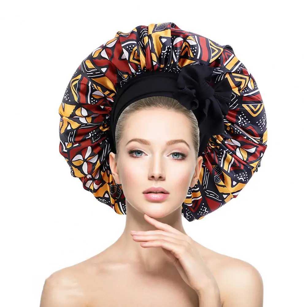 Night Sleeping Bonnet Washable Hair Bonnet Non-slip Heaear Beautiful Women Braid Curly Hair Bath Satin HatXJ241205