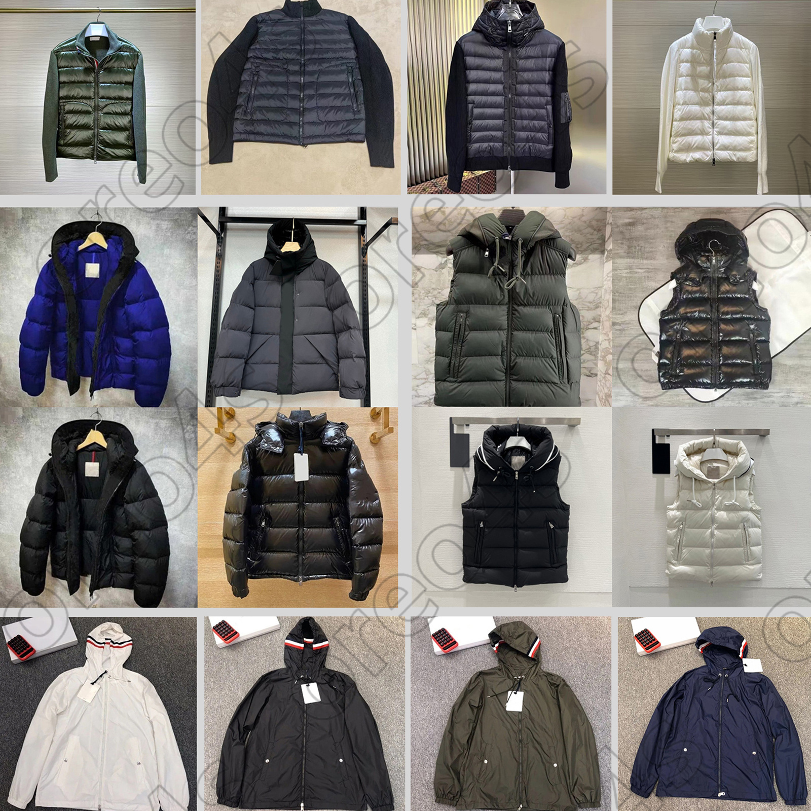 Designer Mens Down Parkas Winter Puffer Jackets Luxury Embroidered Badge Stand Collar Knitted Splice Sweater Lightweight Jacket Casual Fluffy Vest Coat Doudoune