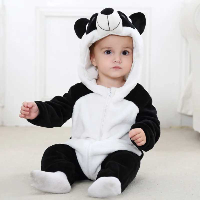 Pajamas Newborn Baby Rompers Kigurumi Boy Girl Onesie Animal Cartoon Romper Hooded Pajamas Lion Dinosaur Costume Toddler Cosplay Clothes H241205