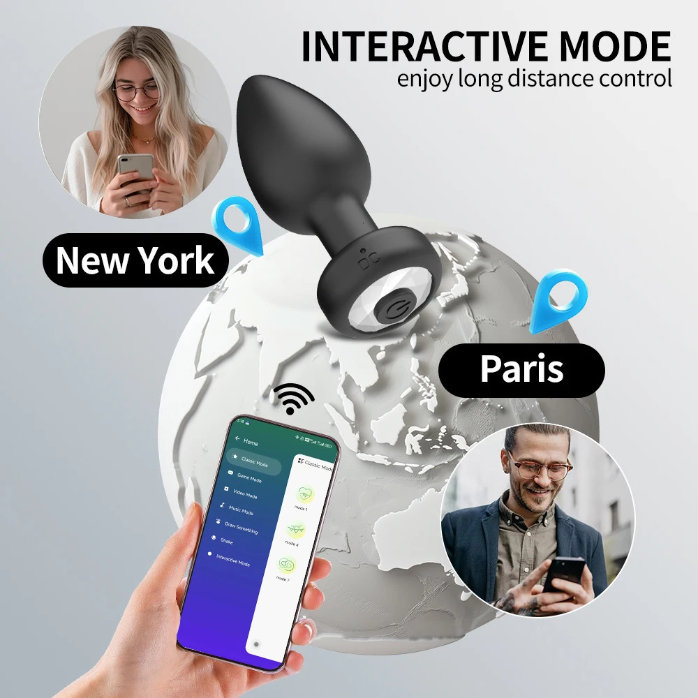 Anal Plug Vibrator 10 Speeds Butt Plug Prostate Vibrating Massager APP Remote Control Female Masturbator Sex Toys for Women Men 241205