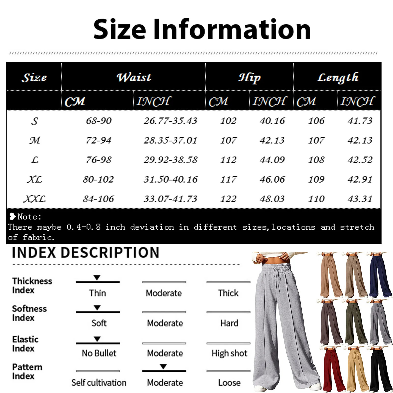 Womens wide leg pants wool lined sports pants straight pants all math pure fitness jogging pants travel basic pants 241202