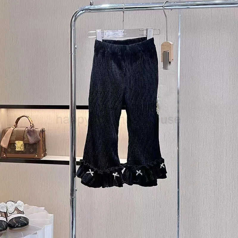 Girls Clothing Sets Baby Tops Flared Pants 3 Pieces Tide Autumn Childrens Warm Suit New Spring Sweet Casual Sets 12M-5 YearsXJ241205