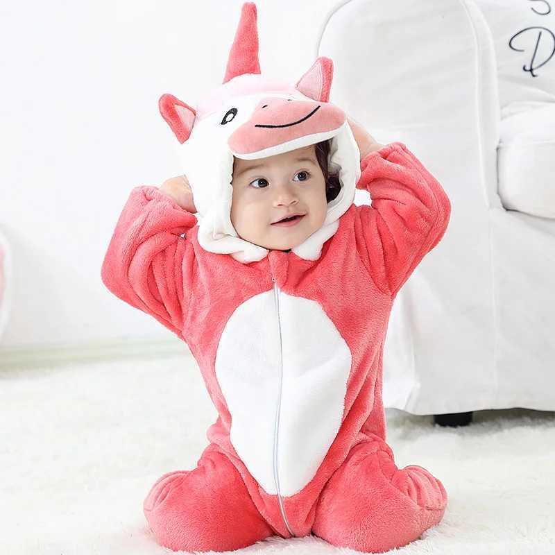 Pajamas Romper Baby Boy Girls Pajama Toddlers Winter Outfit Halloween Animal Suit Onesie Festival Party Bebe Clothes Kigurumis H241205