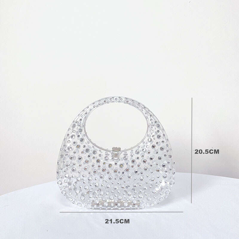 Fashionable women's handbags and wallets, transparent acrylic party, dance party, evening bag, casual transparent handbag