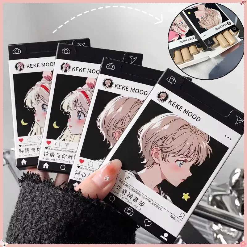 Cigarette Shape Lipstick Set Matte Nude Mousse Rose Red Lip Mud Non-stick Cup Waterproof Lasting Lips Tint Korea Makeup CosmeticXJ241205