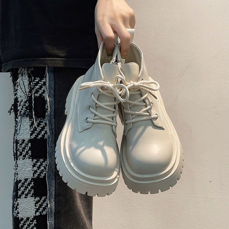 Martin boots women's retro British style 2024 new Korean version student short boots thick soled height increasing college style short boots