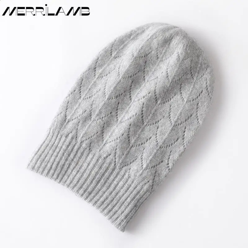 High quality winter hat womens cashmere knitted solid jacquard skull hat beans 241205