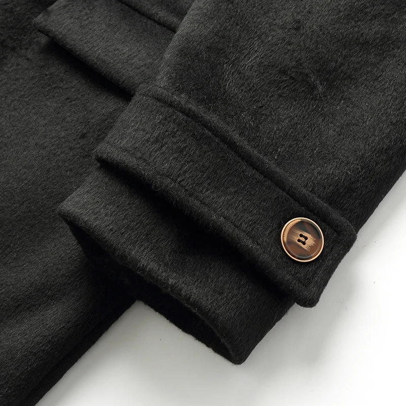 IEFB Korean style mens windproof vest casual single chest solid color thick coat mens wool coat fashionable 9C8067 241204