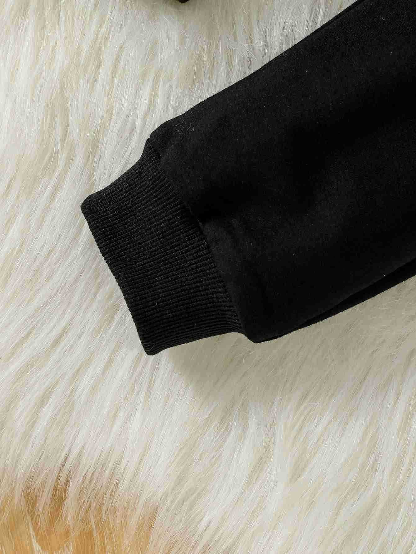 0-3Y Baby Boys Autumn Winter Clothes Set Long Sleeve Letter Print Tops Sweatshirt Pants Toddler Daily OutfitsXJ241205