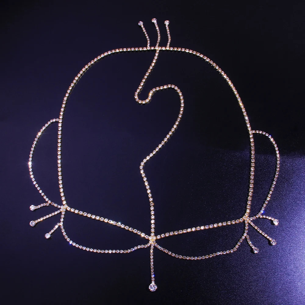 Simple Hair Chain Band Accessories for Women Party Crystal Headpiece Bridal Forehead Jewelry Tiara Fringe Headdress 241122