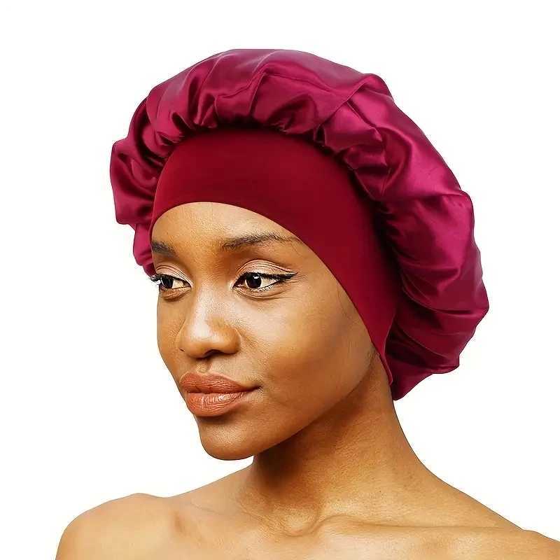 A solid color wide brimmed elastic adult sleeping c hair care and beauty shower cXJ241205