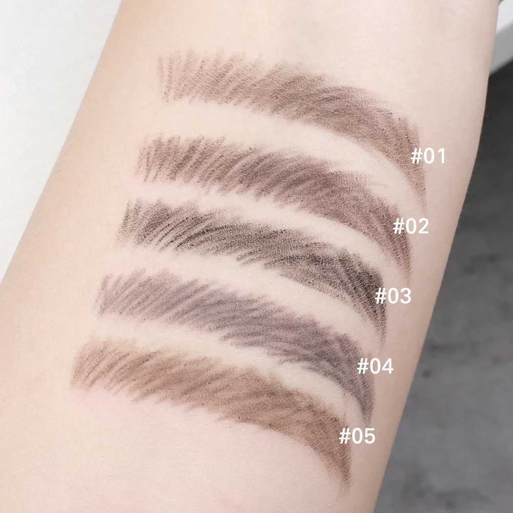 Waterproof eyebrow pencil with brush long-lasting without blooming black gray eyebrow tattoo pen makeup eyebrow coloring cosmetics W241205