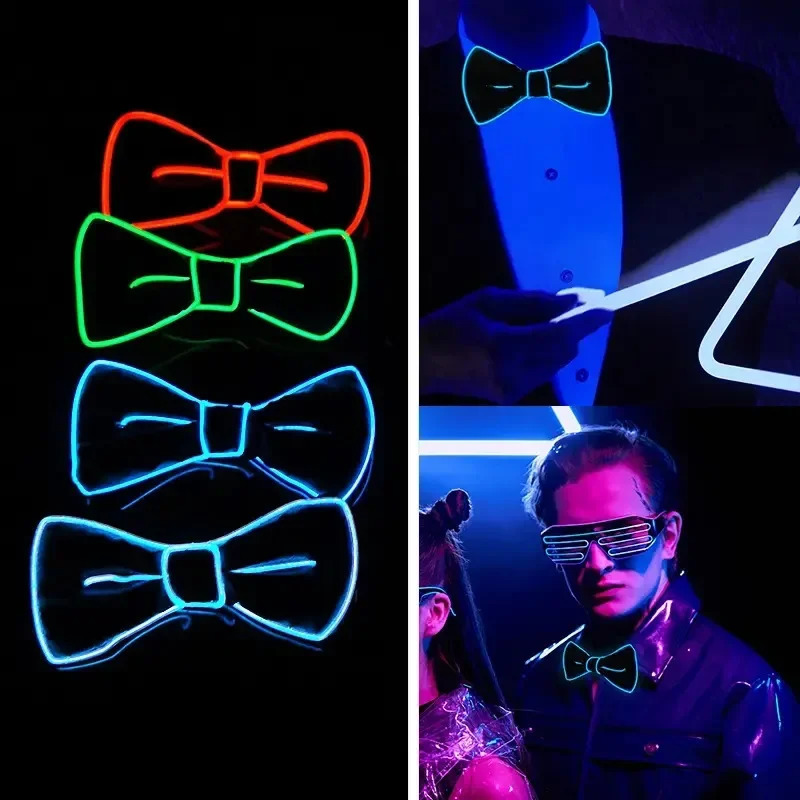 Suspenders with Bow Tie LED Lights Woman Hangers for Men Pants Motorcycle Belt SD01 241122