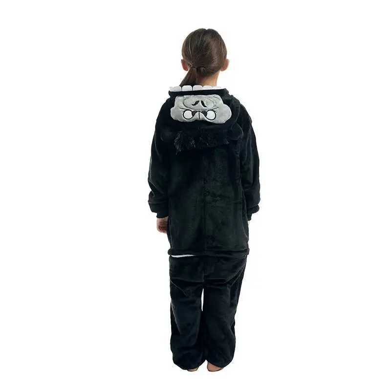 Pajamas 2024 Kids Monster Monkey Blanket Onesie Animal Chimpanzee Hooded Pyjamas Adult Gorilla Union Suit Halloween Costume For Family H241205