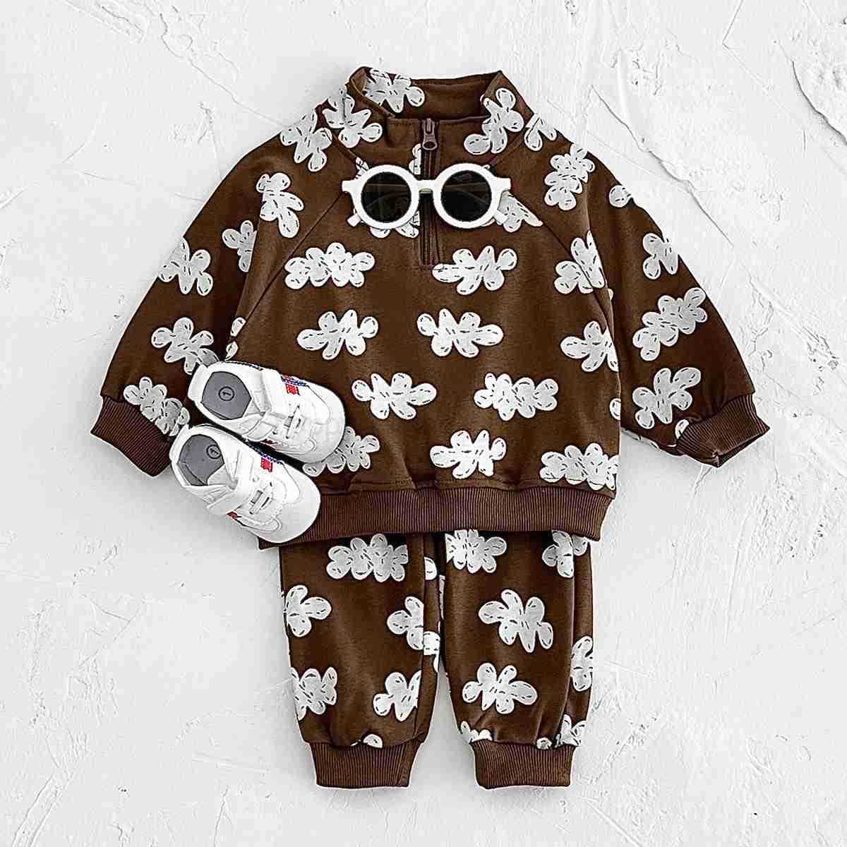 2024 Autumn Baby Boy Clothes Sets Girl Infant Sweatshirts Long Sleeve Pullover+Sweatpants Suit Kids Outfit 2Pcs Children ClothesXJ241205