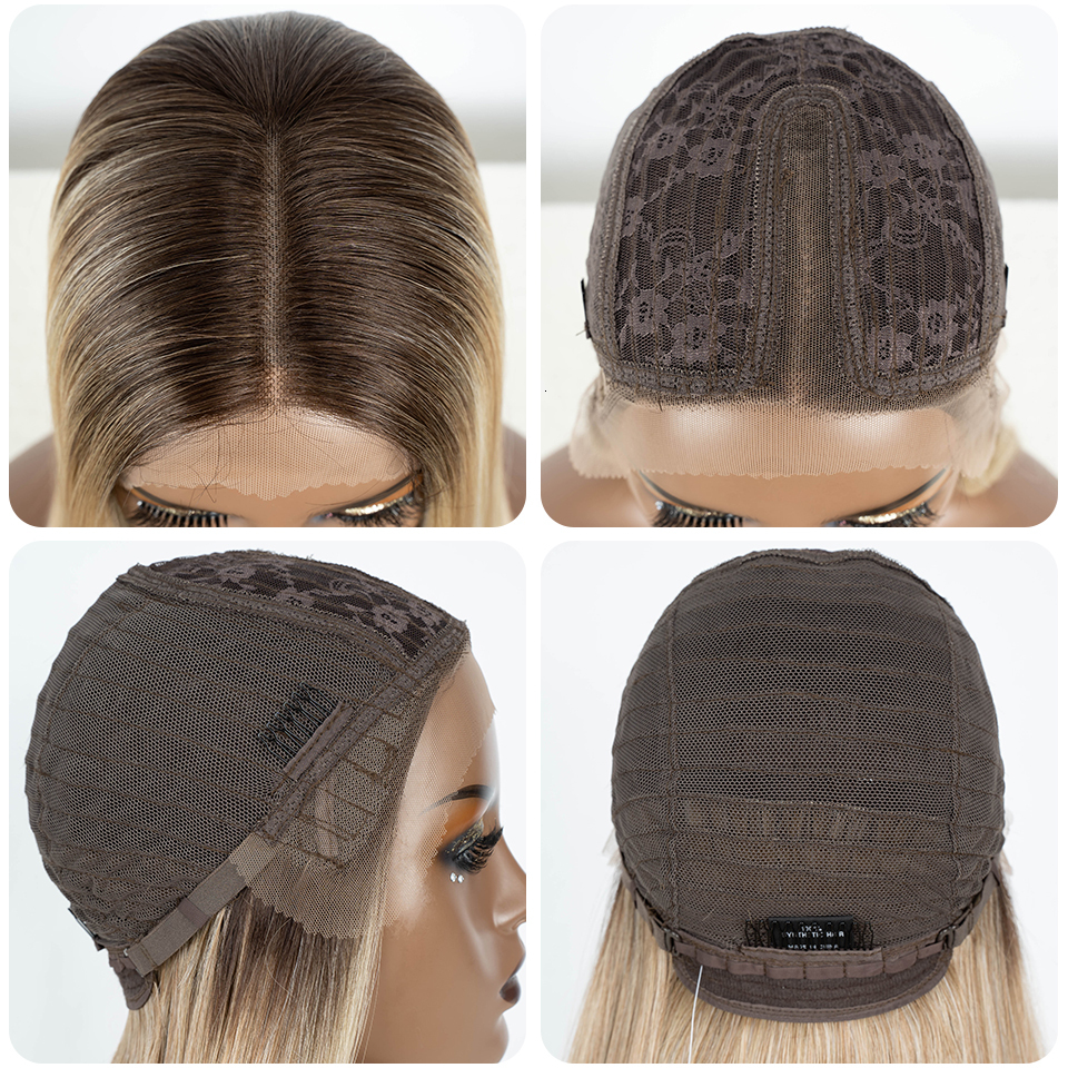 Noble Straight Baby Hair 22"Glueless Bob Cosplay For Women Synthetic Lace Front Wig