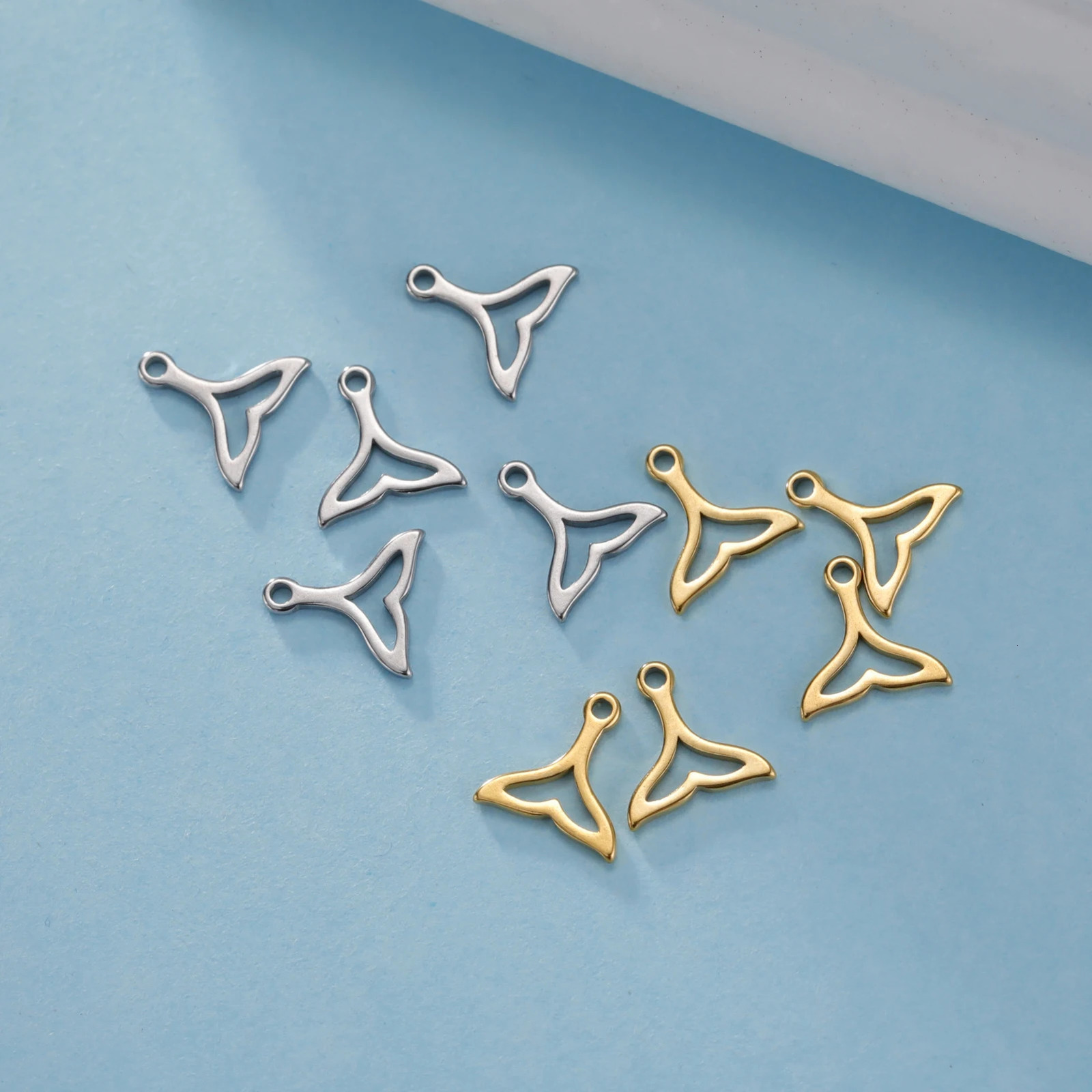 EUEAVAN 5pcs Stainless Steel Sun Charms Moon Star Dolphin Planet Summer Charm Pendant Tiny Jewelry Making Supplies Wholesale 241122