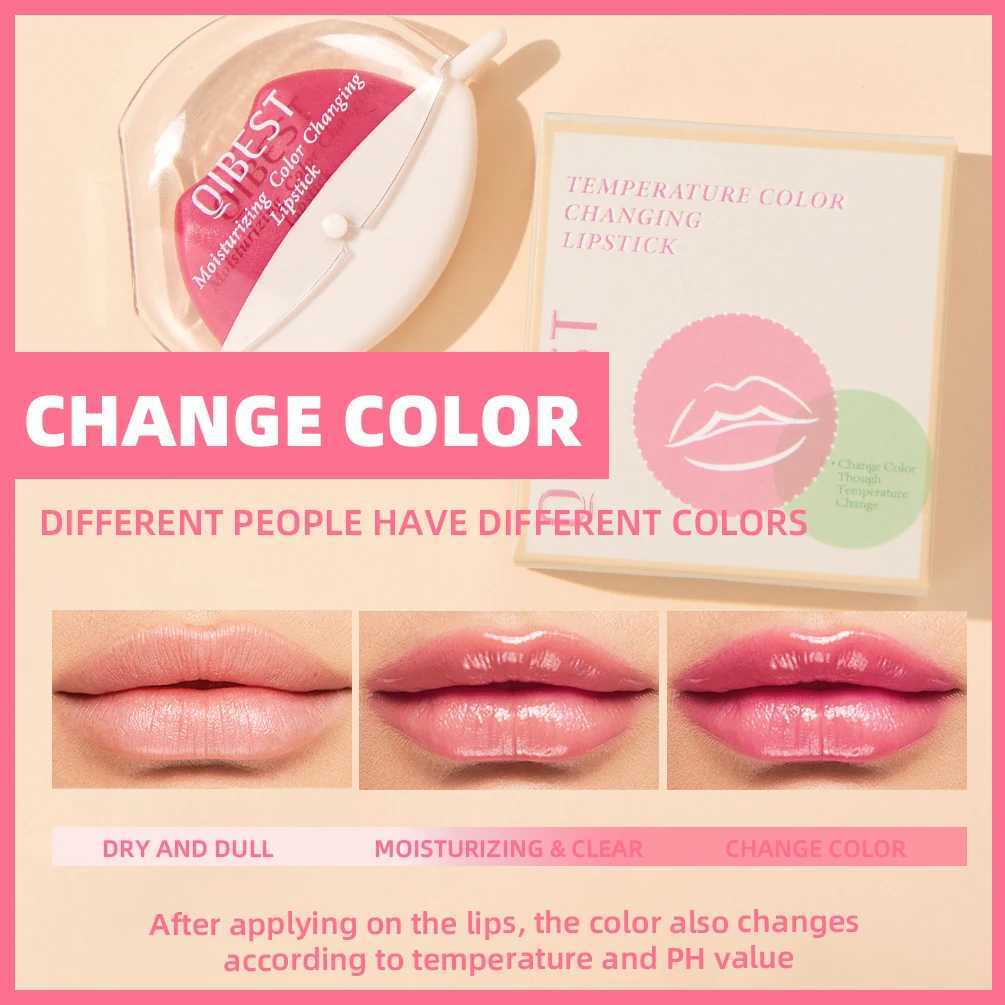 QIBEST Lip-Shaped Lipstick Moisturizing Long Lasting Color Changing Lipstick Makeup Peach Lazy Lipstick Lip Stain Tint CosmeticsXJ241205